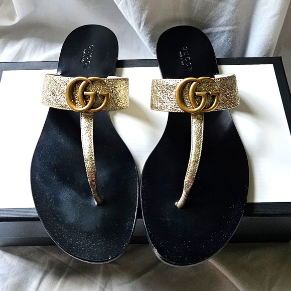 GUCCI GG Marmont Sandals Size 37 - Picture 2 of 12